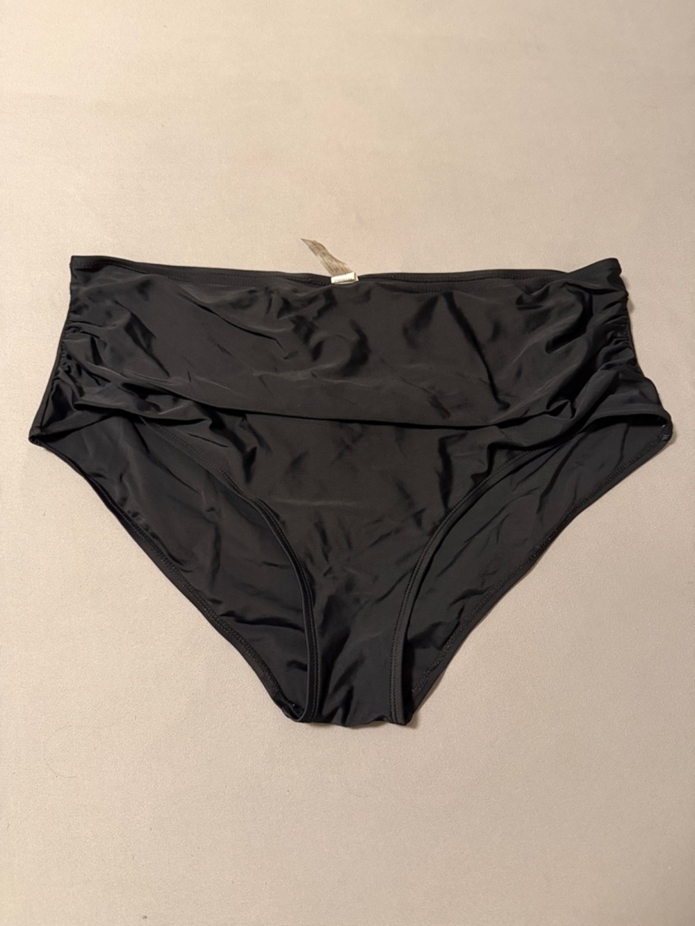 High-Waist Black Swim Bottoms